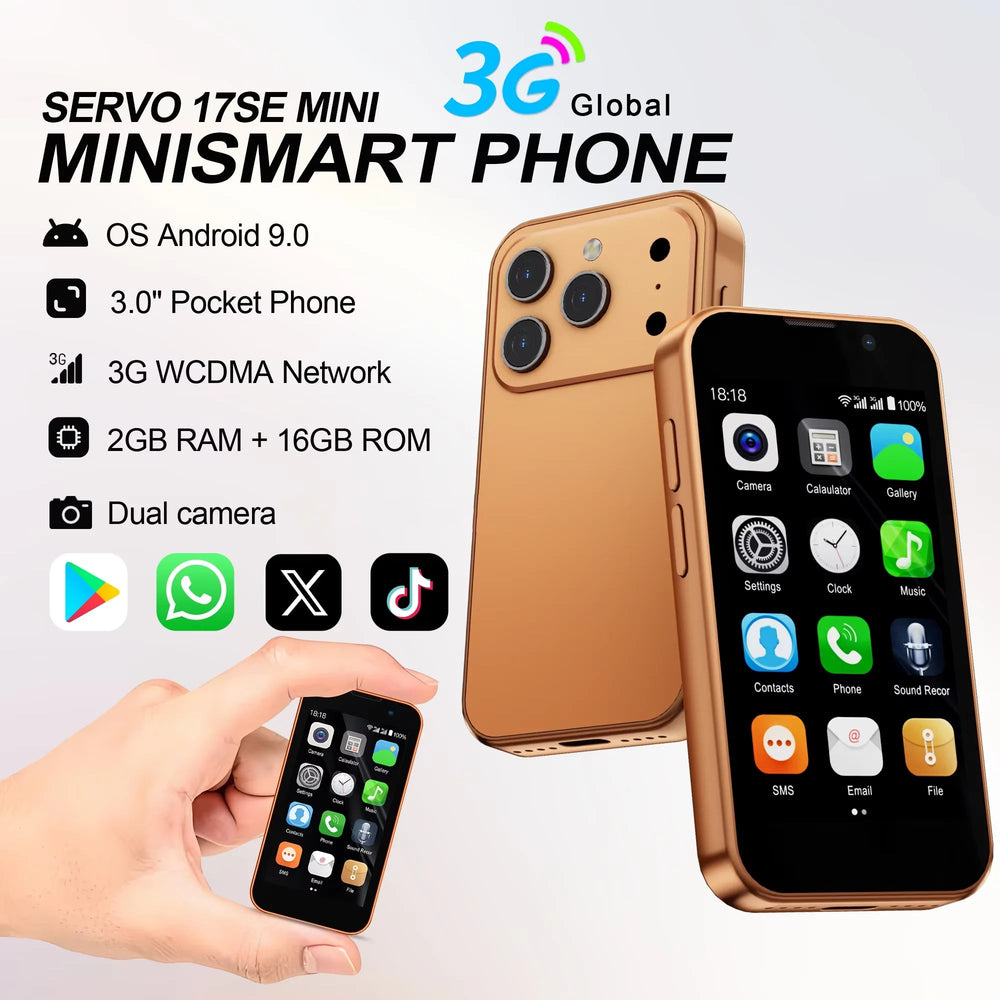SERVO Mini Smartphone - 3.0-inch 2GB 16GB optoeletronics