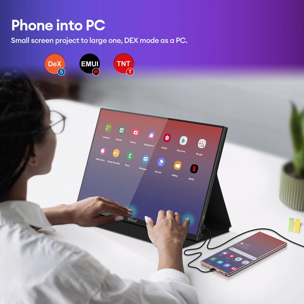 ZEUSLAP 16-Inch 2.5K Touch Portable Monitor - 144Hz IPS Display optoeletronics
