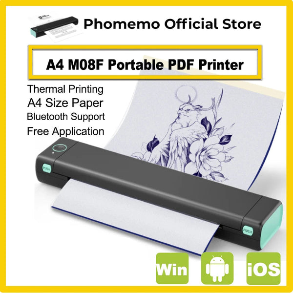 Phomemo M08F A4 Thermal Printer - Bluetooth Portable