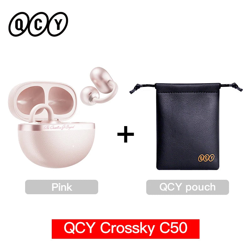 QCY Crossky C50 Open-Ear Earbuds - Bluetooth 6.0 4-Mic optoeletronics