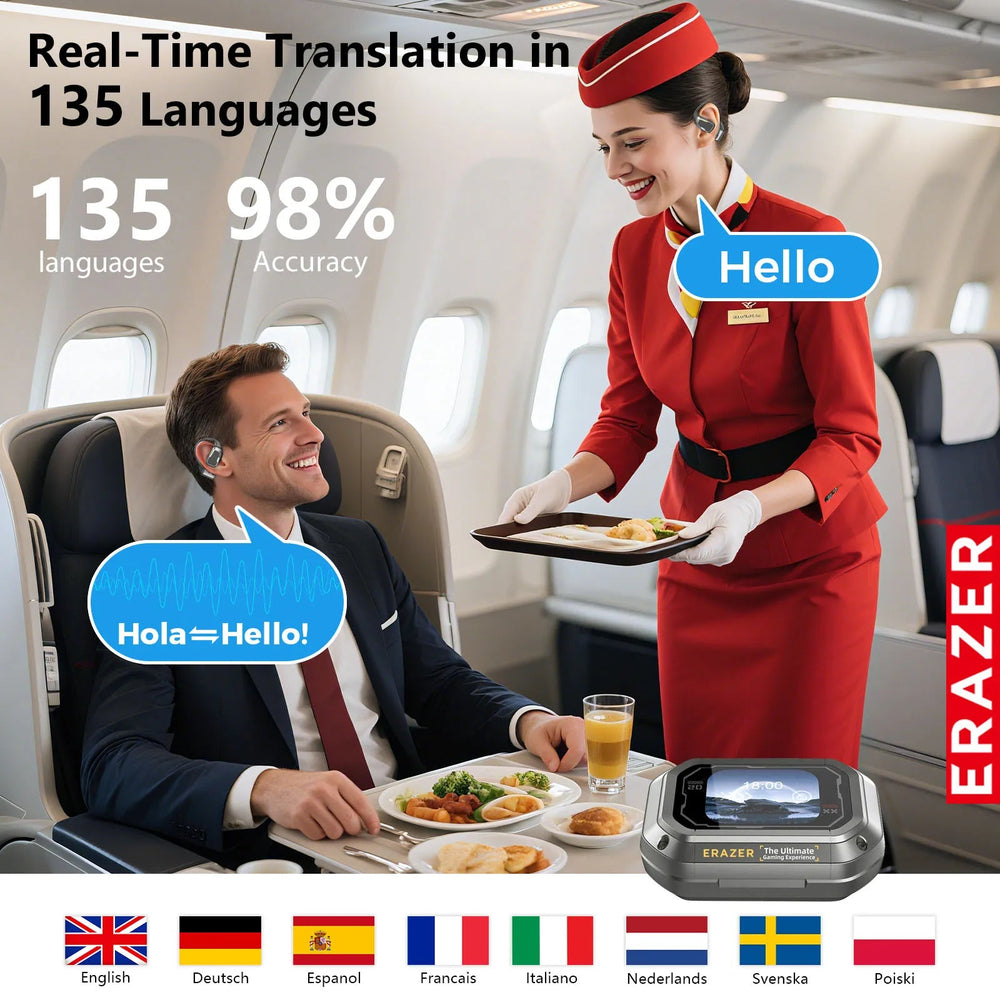 Erazer XP6 AI Translator Earbuds - Bluetooth Office Travel optoeletronics