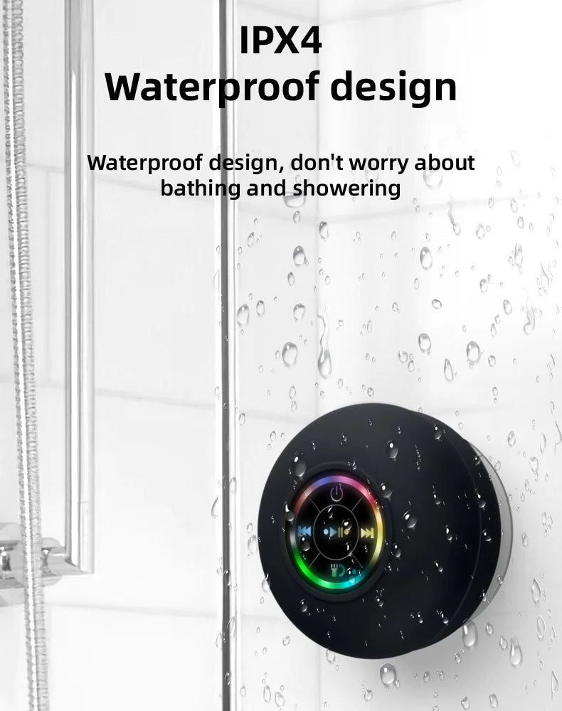 Portable Shower Bluetooth Speaker - Waterproof Suction Cup Audio optoeletronics