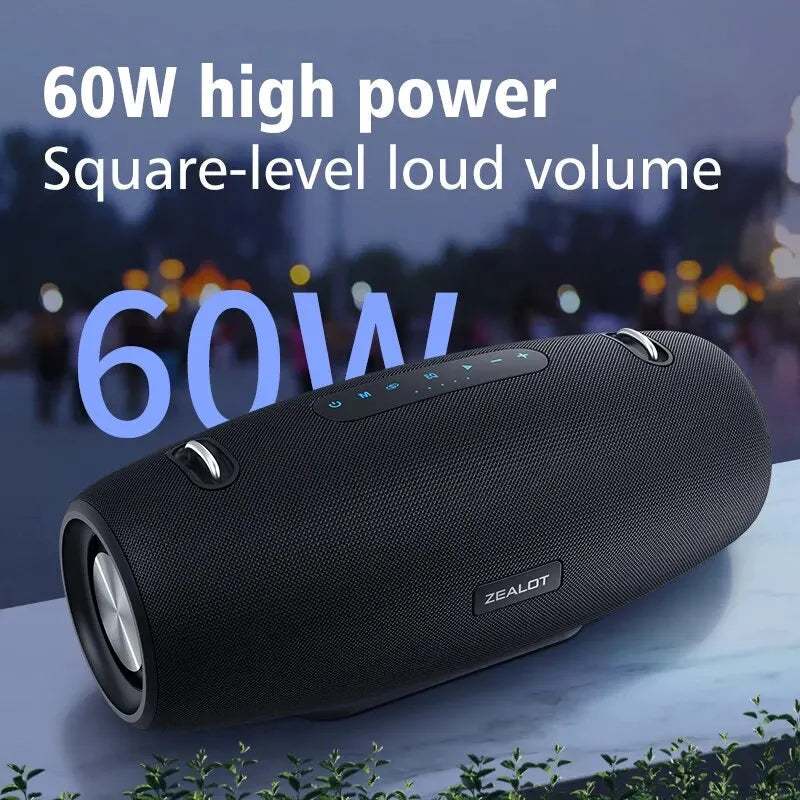 ZEALOT S67 60W Bluetooth Speaker - 14400mAh Waterproof Outdoor Audio optoeletronics