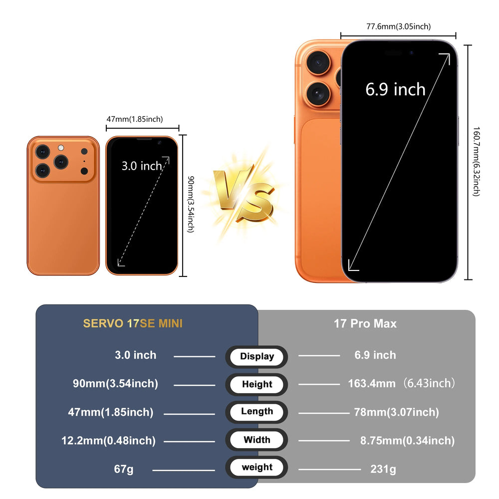 SERVO Mini Smartphone - 3.0-inch 2GB 16GB optoeletronics