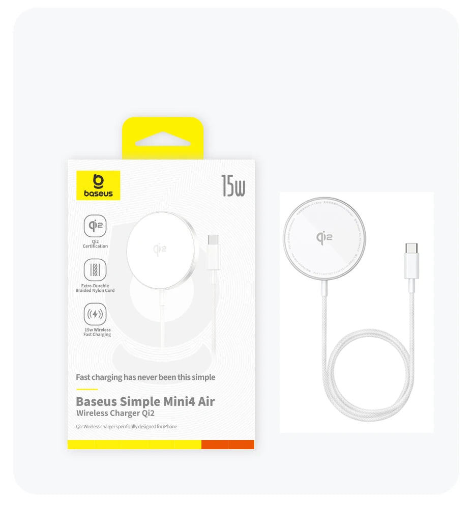 Baseus 15W Qi2 Magnetic Wireless Charger - Fast Charging Pad optoeletronics