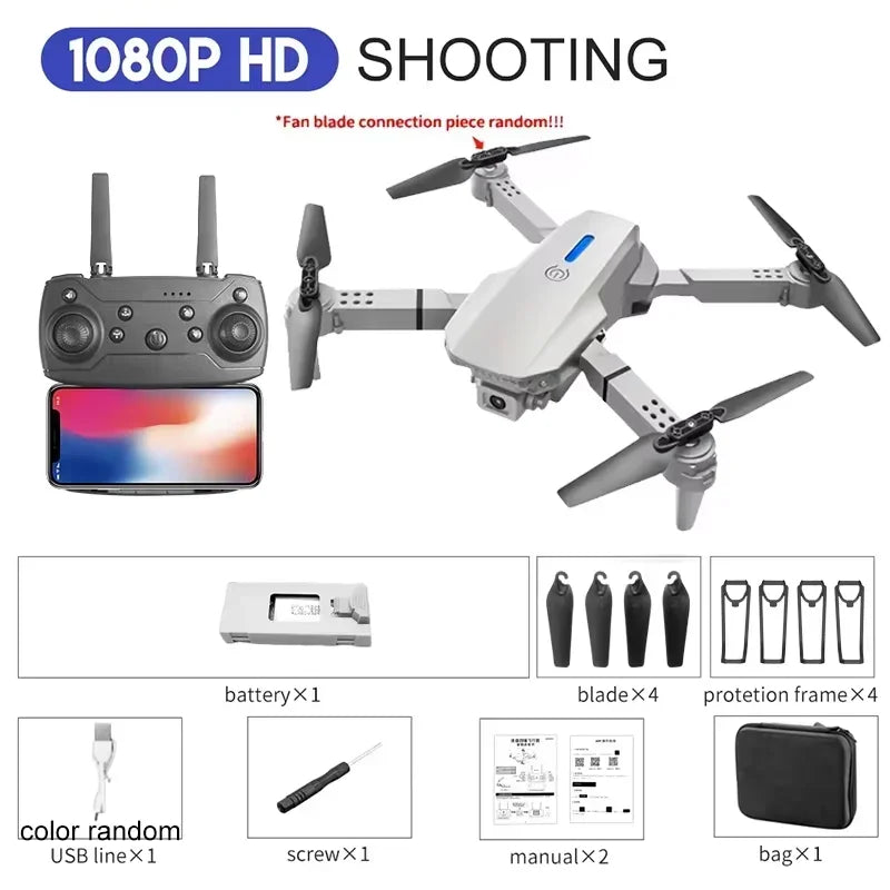E88 4K Foldable RC Drone with Wide-Angle Camera optoeletronics