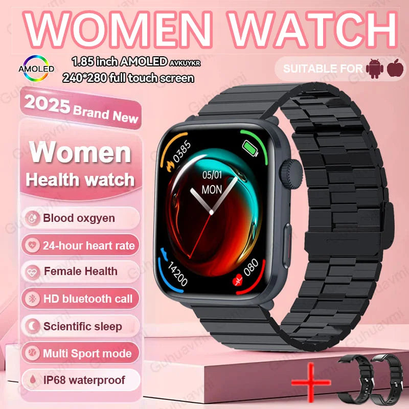 AI Health Smartwatch - HRV, PPG, NFC and IP68 Sports Tracking optoeletronics