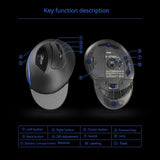 Zelotes F-17 Vertical Wireless Mouse with Adjustable DPI optoeletronics