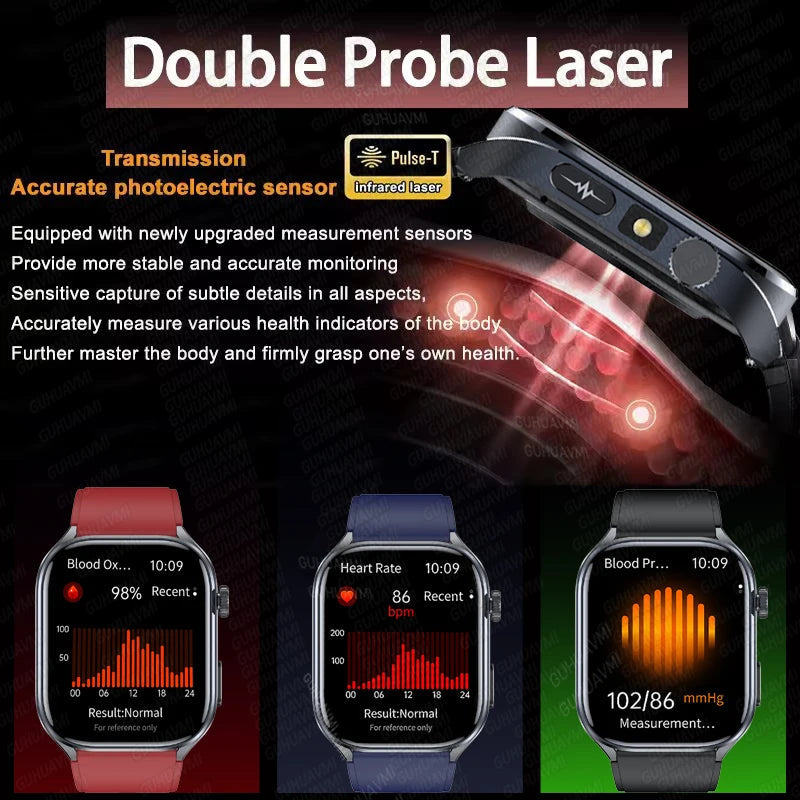 ECG Health Smart Watch - Heart Analysis, Blood Pressure and Bluetooth Call optoeletronics
