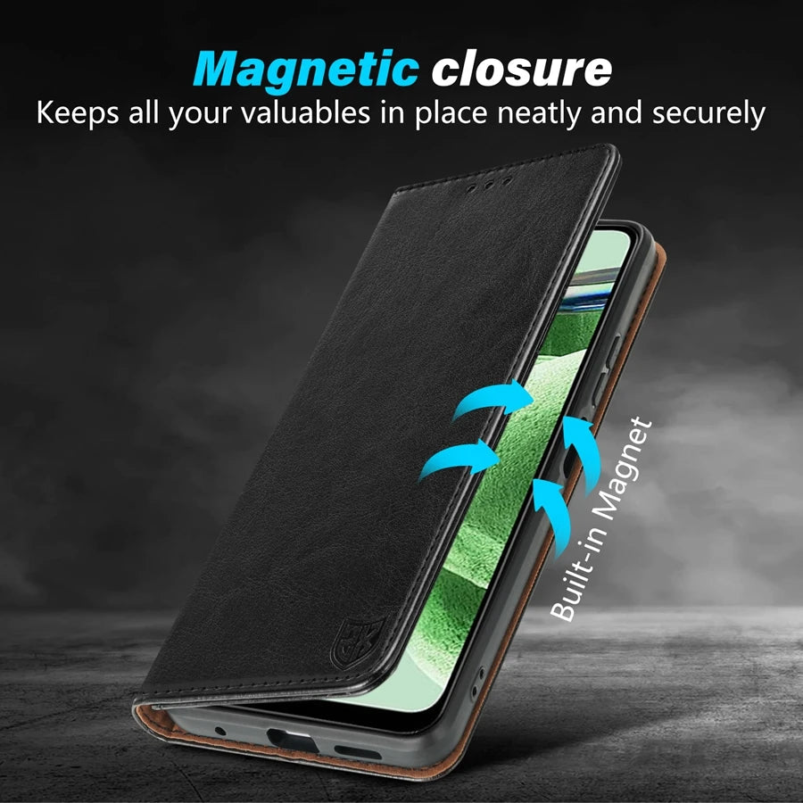 Magnetic Wallet Leather Case for Xiaomi Redmi - Card Holder Cover optoeletronics
