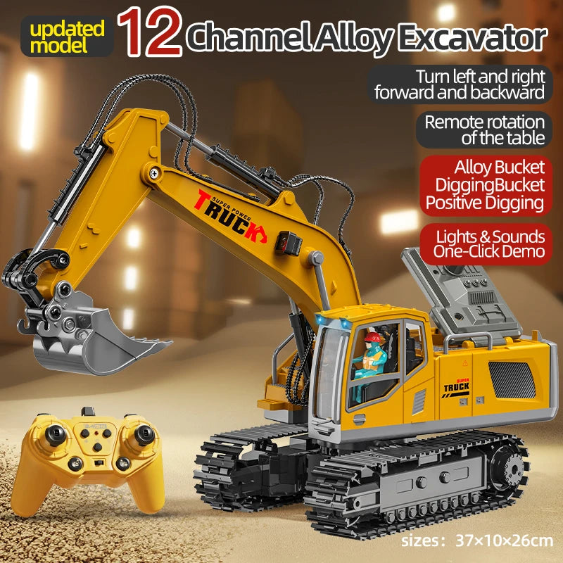Alloy RC Excavator - Lights and Sound Engineering Vehicle optoeletronics