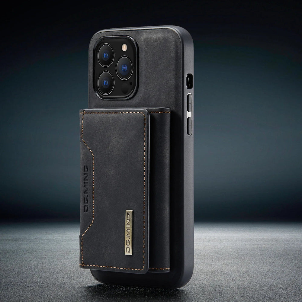 Detachable Magnetic Wallet Case for iPhone - 2-in-1 Leather Cover optoeletronics