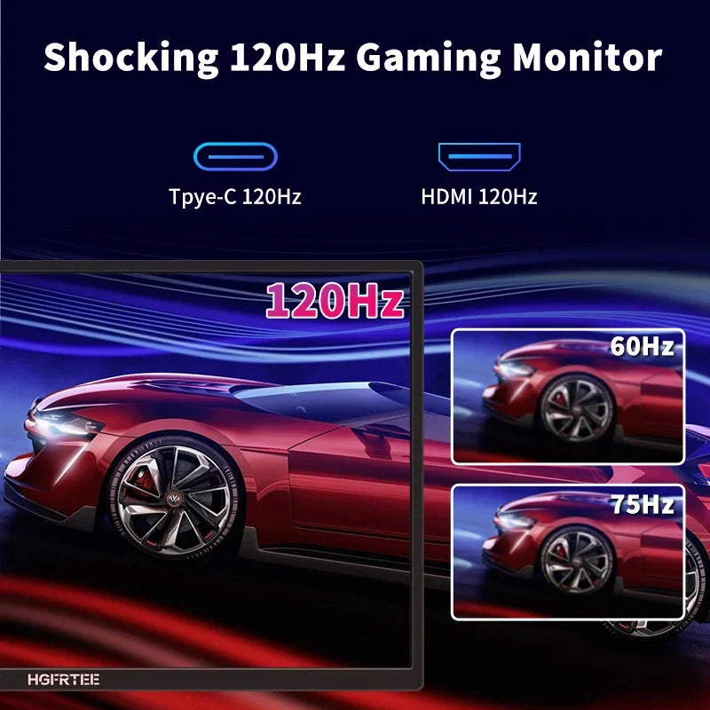 HGFRTEE 18.5-Inch Portable Monitor - 120Hz IPS Extended Display optoeletronics