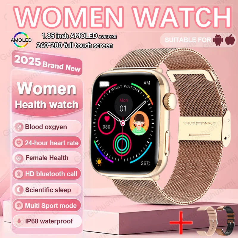 AI Health Smartwatch - HRV, PPG, NFC and IP68 Sports Tracking optoeletronics