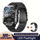 KESHUYOU Outdoor Smart Watch - 2.01 Inch HD Screen and LED Flashlight optoeletronics