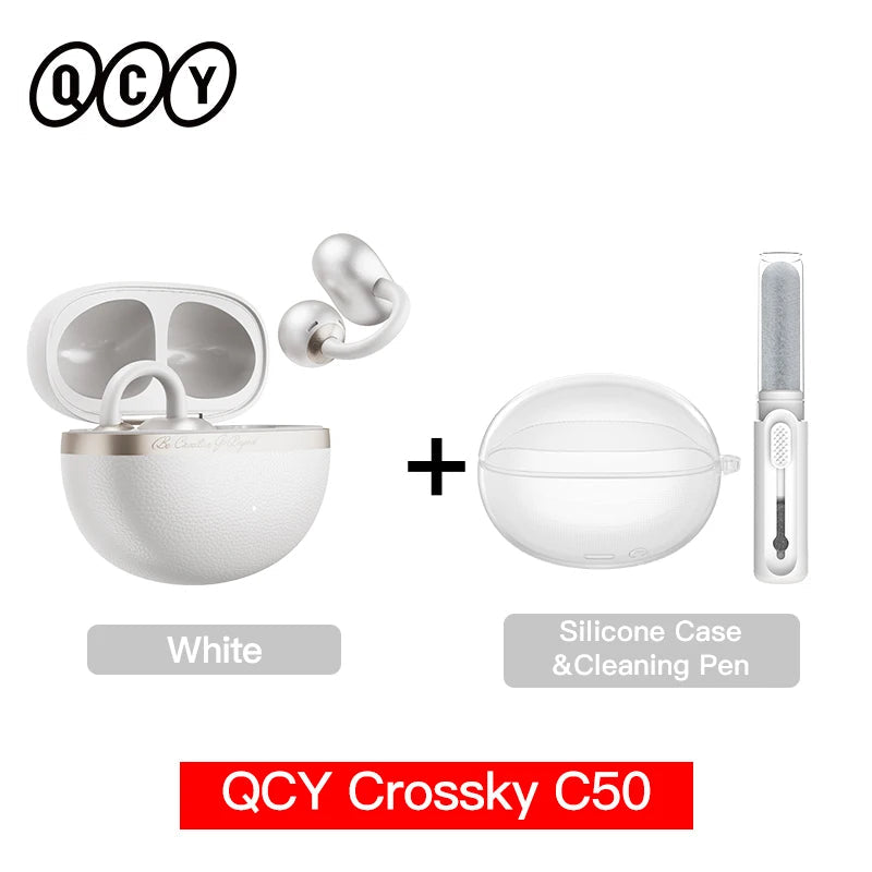QCY Crossky C50 Open-Ear Earbuds - Bluetooth 6.0 4-Mic optoeletronics