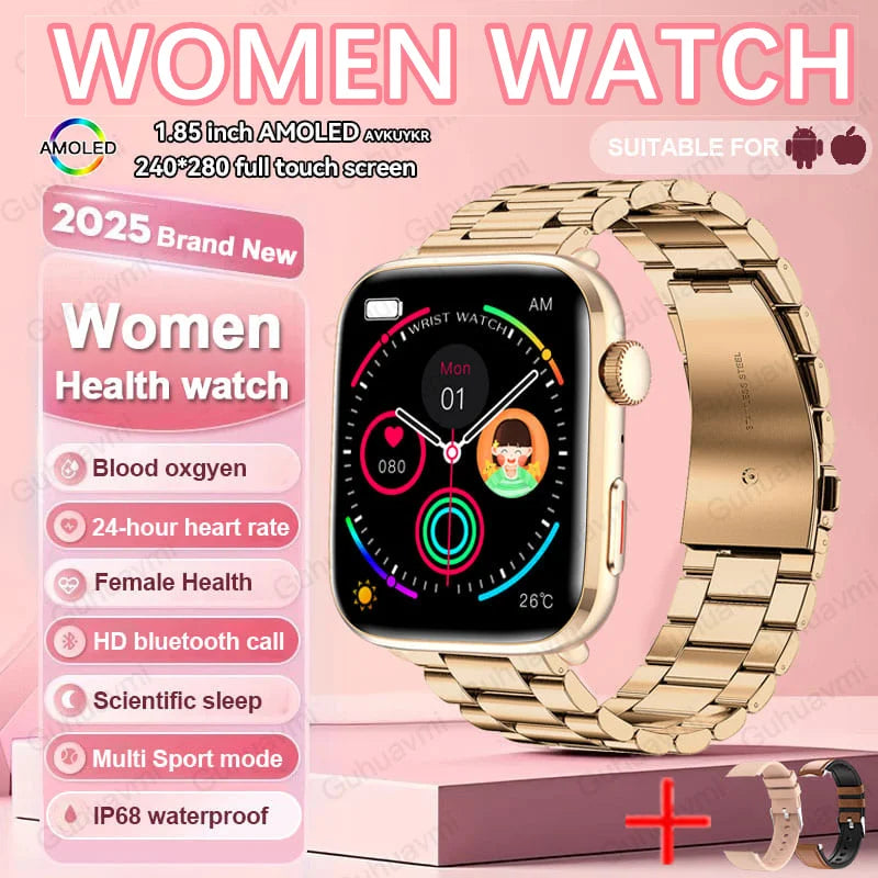 AI Health Smartwatch - HRV, PPG, NFC and IP68 Sports Tracking optoeletronics