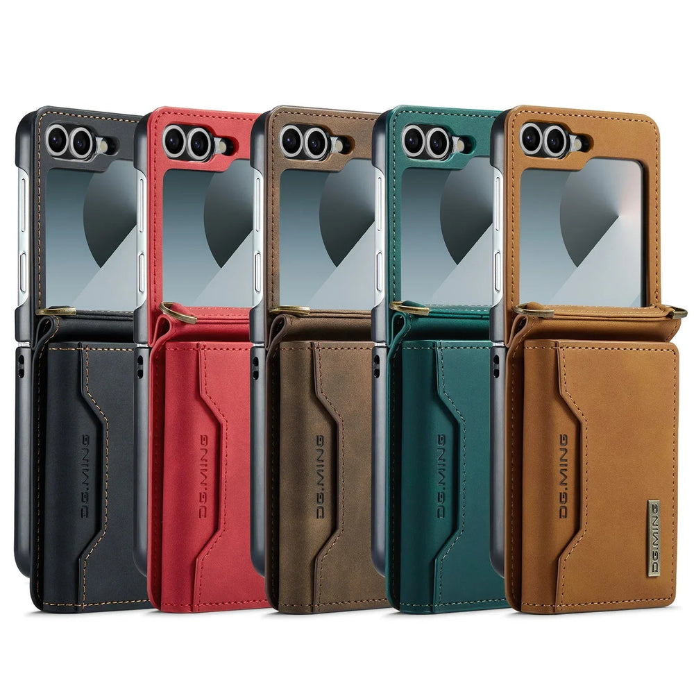 Crossbody Wallet Case for Samsung Galaxy Z Flip - Leather Card Holder optoeletronics