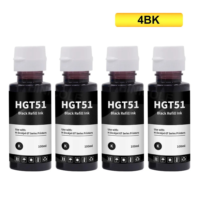 HINICOLE GT51 GT52 Refill Ink Set - HP Compatible 100ML optoeletronics