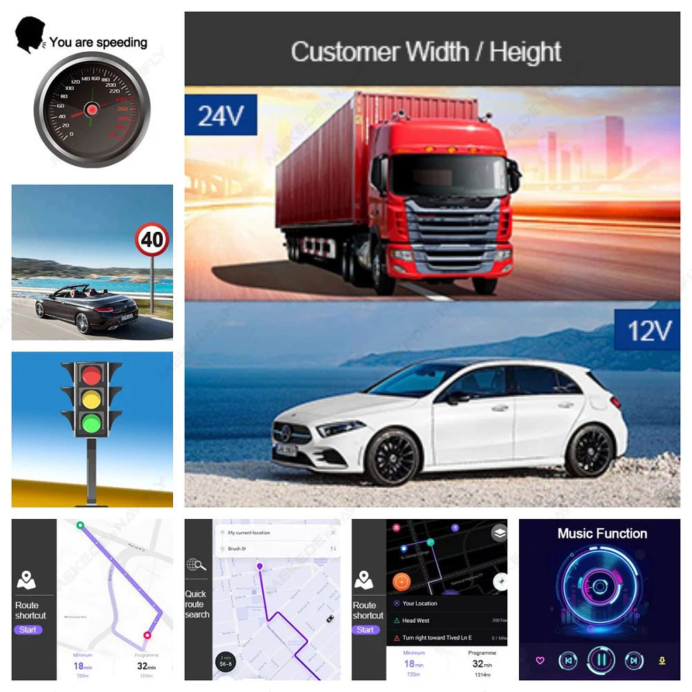 7-inch Touch Screen GPS Navigator - Europe Truck Sat Nav optoeletronics