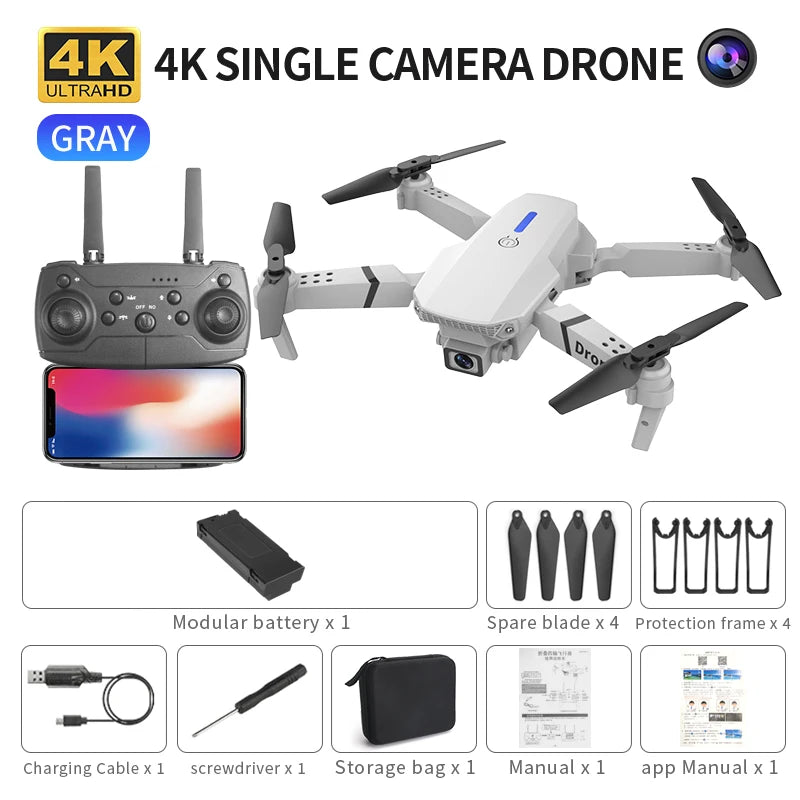 E88 Pro Foldable Drone - 4K Wide-Angle Camera optoeletronics