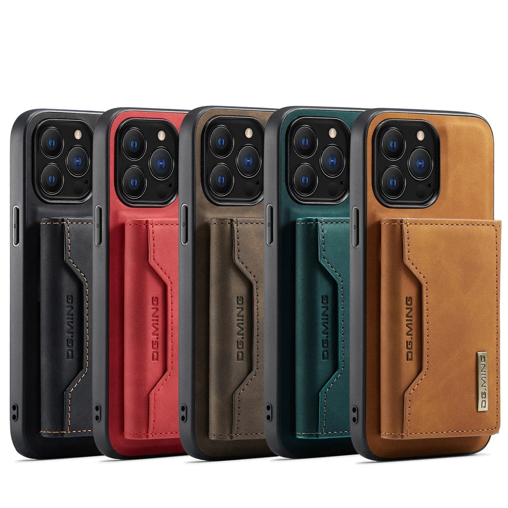 Detachable Magnetic Wallet Case for iPhone - 2-in-1 Leather Cover optoeletronics