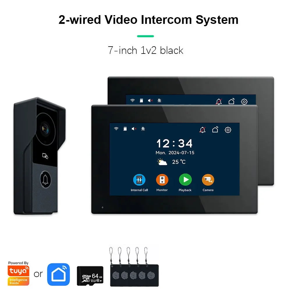 ANJIELO 2-Wire 1080P Video Intercom Doorbell System optoeletronics