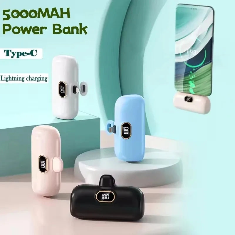 Mini Power Bank with Built-In Cables - Fast Charging Battery Pack optoeletronics