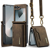 Crossbody Wallet Case for Samsung Galaxy Z Flip - Leather Card Holder optoeletronics