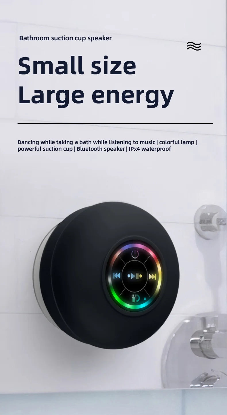 Portable Shower Bluetooth Speaker - Waterproof Suction Cup Audio optoeletronics