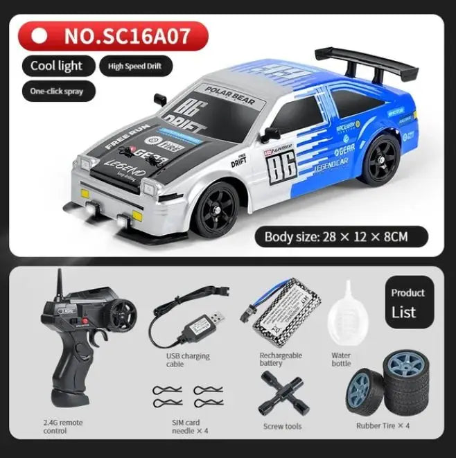 LKCOMO AE86 RC Car - 4WD Remote Control Vehicle optoeletronics