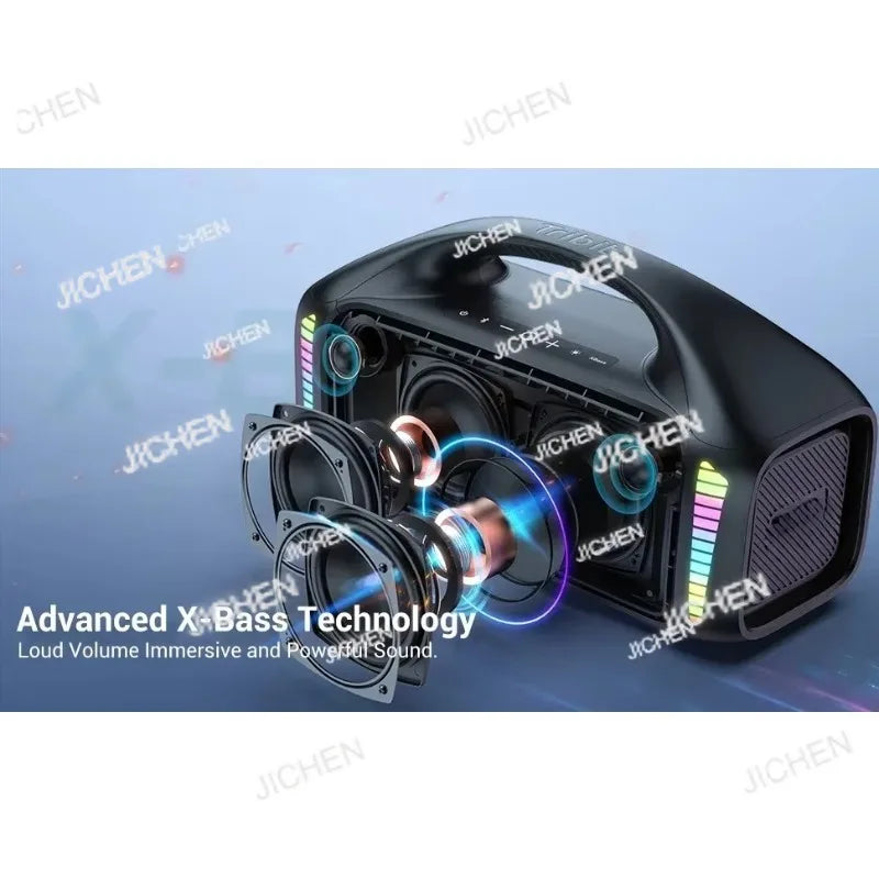 ZQT Stormbox Blast 90W Bluetooth Speaker - RGB Party Sound System optoeletronics