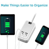 6-Port USB Charging Hub - 5V 3A Wall Adapter with Power Switch optoeletronics