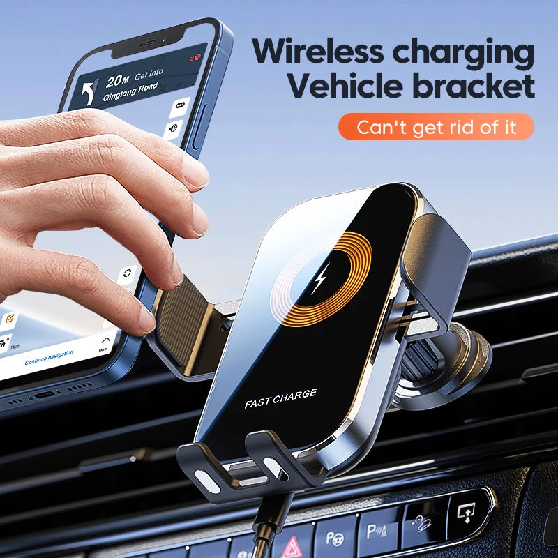 15W Car Wireless Charger Mount - Intelligent Auto-Clamping Holder optoeletronics