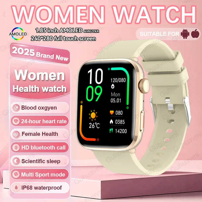 AI Health Smartwatch - HRV, PPG, NFC and IP68 Sports Tracking optoeletronics