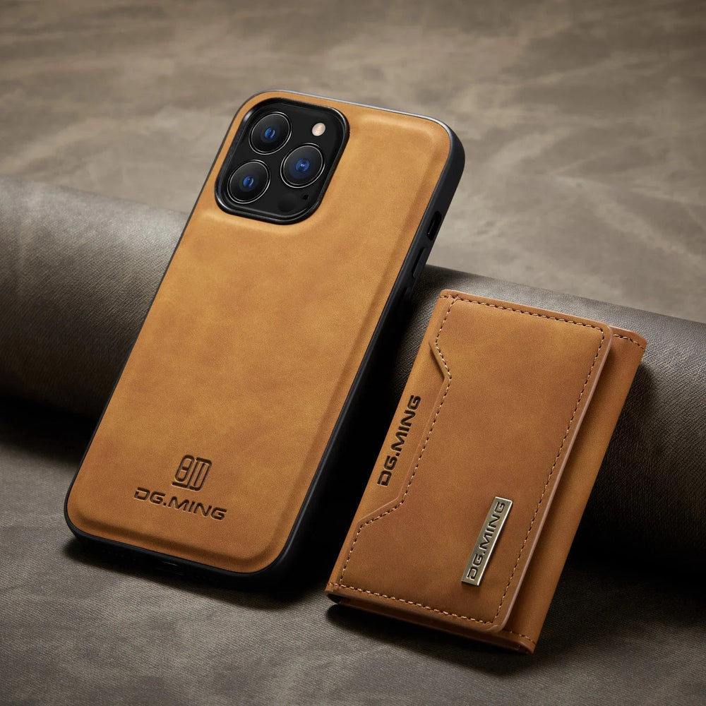 Detachable Magnetic Wallet Case for iPhone - 2-in-1 Leather Cover optoeletronics