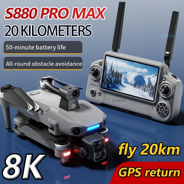S880 Max Fishing GPS Drone with 8K Dual Camera and Airdrop