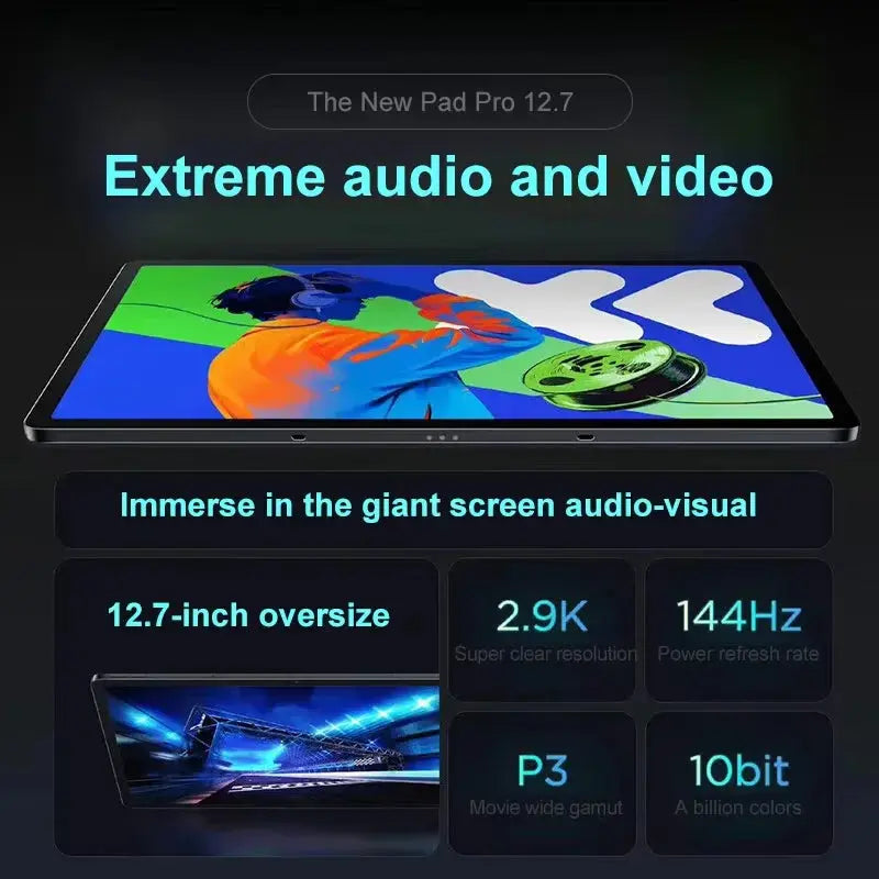 Lenovo Xiaoxin Pad Pro 12.7 2025 Tablet - Dimensity 8300, 2.9K 144Hz optoeletronics