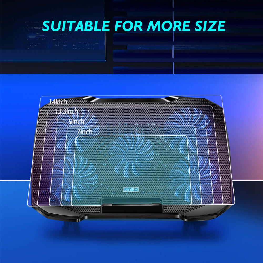 COOLCOLD Laptop Cooling Pad with 5 Quiet Fans and Phone Holder optoeletronics