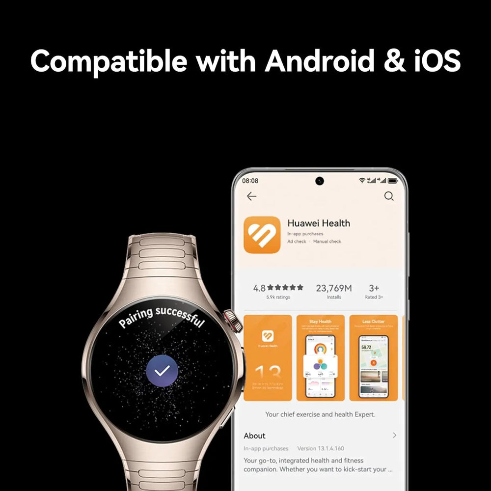 Huawei Watch 5 eSIM Smartwatch - X-TAP Health Monitoring and Blood Oxygen optoeletronics