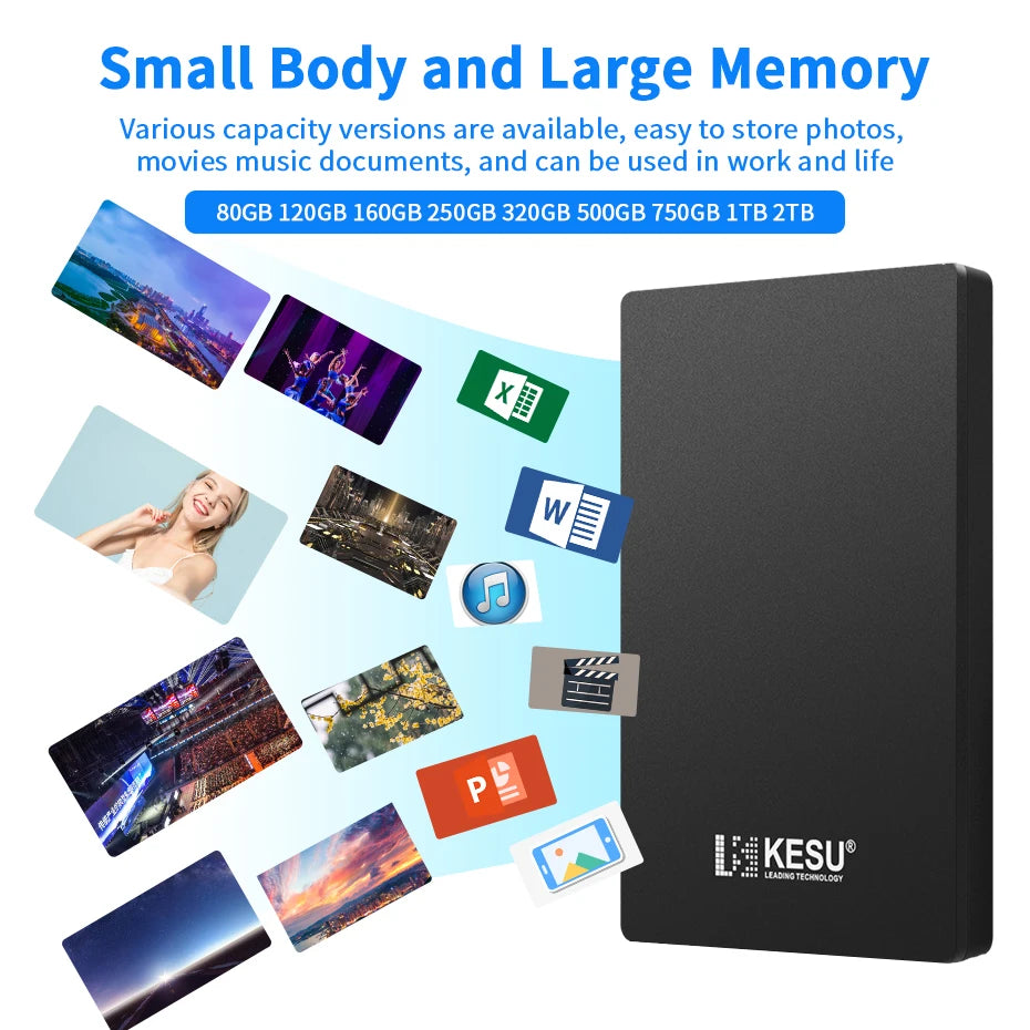 KESU USB 3.0 Portable External Hard Drive optoeletronics