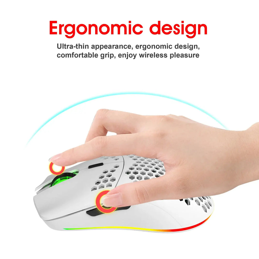 HXSJ T66 Rechargeable Wireless Gaming Mouse with RGB