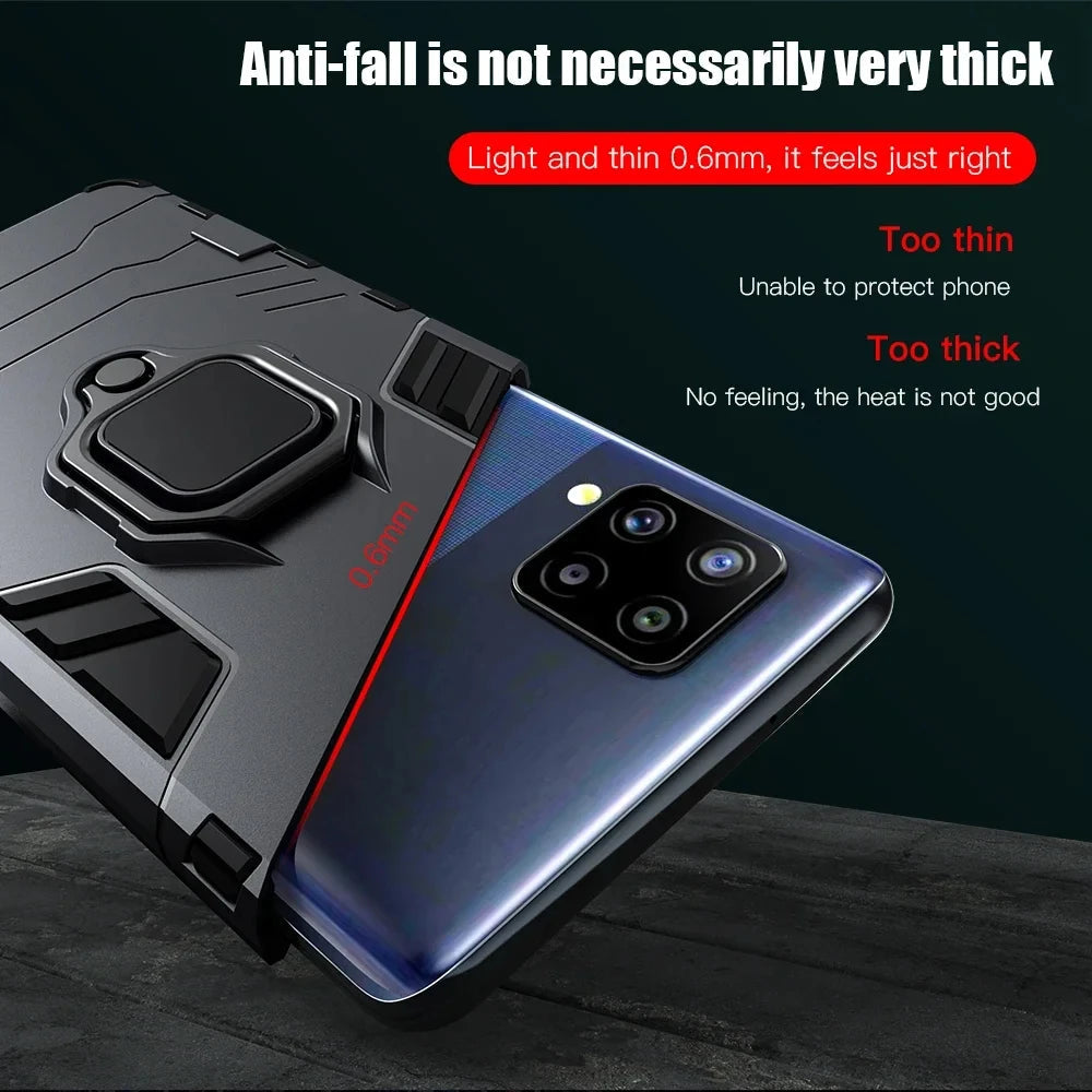 Magnetic Ring Stand Case for Samsung Galaxy A Series - Shockproof Cover optoeletronics