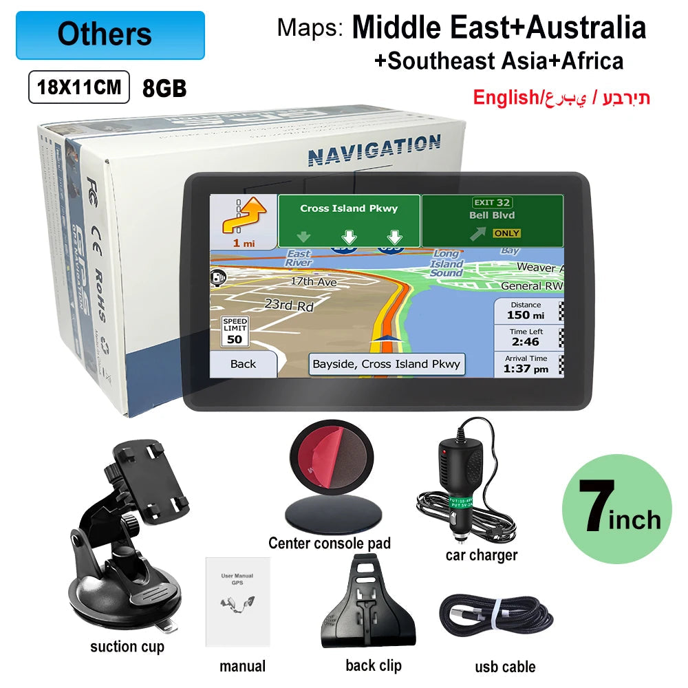 7-inch GPS Navigator for Car and Truck - Europe Maps optoeletronics