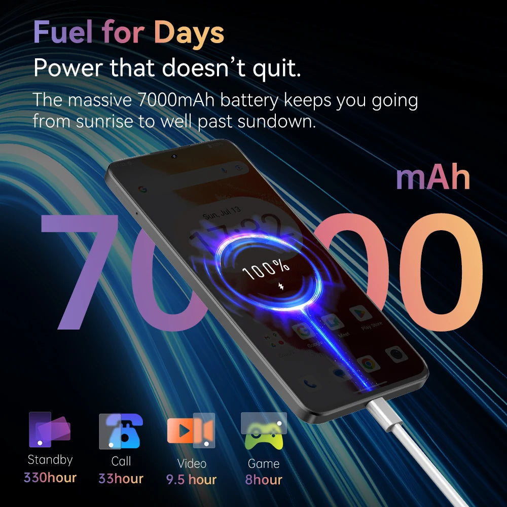 Cubot Note 60 Smartphone - 120Hz 7.2-Inch Display 7000mAh optoeletronics