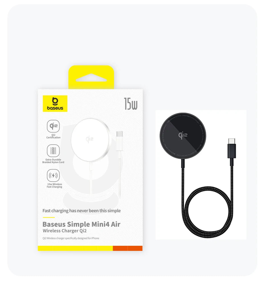 Baseus 15W Qi2 Magnetic Wireless Charger - Fast Charging Pad optoeletronics