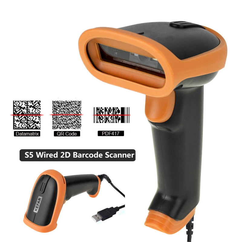 HONOURWOLF L8BL S8 2D Barcode Scanner - Bluetooth 2.4G USB optoeletronics
