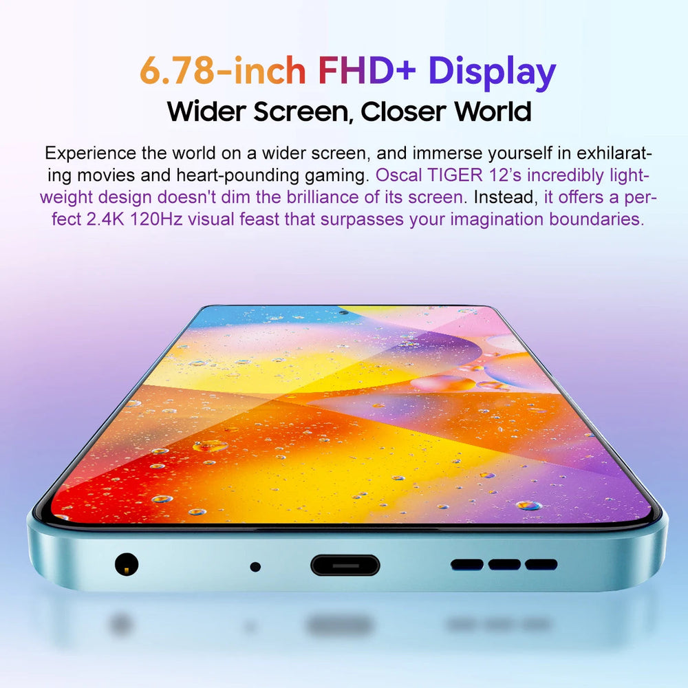 Blackview OSCAL Tiger 12 Smartphone - 120Hz 64MP Helio G99 optoeletronics