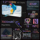 Cubot Note 60 Smartphone - 120Hz 7.2-Inch Display 7000mAh optoeletronics