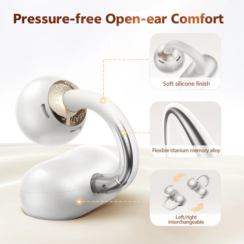 QCY Crossky C50 Open-Ear Earbuds - Bluetooth 6.0 4-Mic optoeletronics